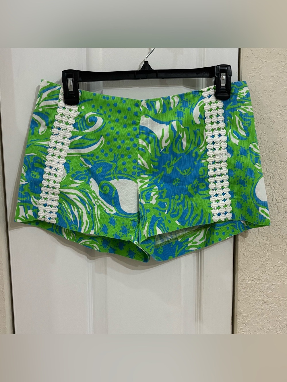 Lilly Pulitzer Liza Shorts in the Limeade Roar of the Jungle pattern